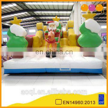 AOQI popular 2016 hot sell inflatable Santa sled fun city commercial inflatable fun city game for kids