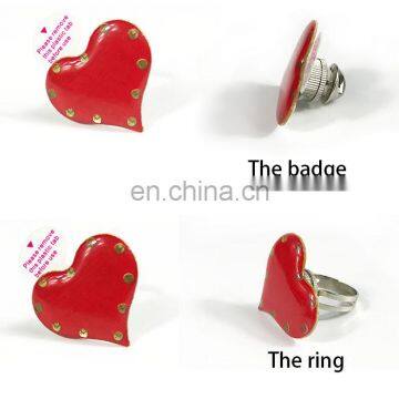 Led flashing heart ring 10 lights flashing light up party rings