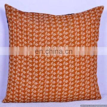 24" INDIAN KANTHA HAND STITCH THROW TOSS PILLOW CUSHION COVER Ethnic Decor