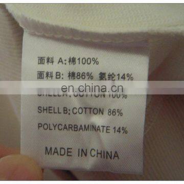 100% Custom Printed Wash Cotton Care Label/Washable Label photo-5