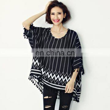T-B015 Modern Design Fancy Casual Blouse for Fat Woman photo-2