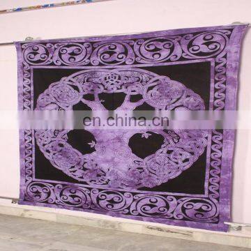 Indian Cotton Handmade Tapestry Wall Hanging, Mandala Tapestry photo-3