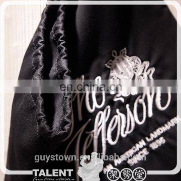 Custom Embroidery Logo Cloth Drawing String Bag For Promotion photo-3