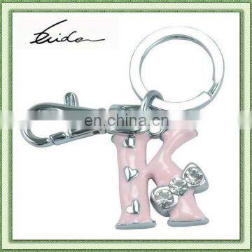 WHOLESALE METAL&CRYSTAL K LETTER SHAPED KEY CHAIN