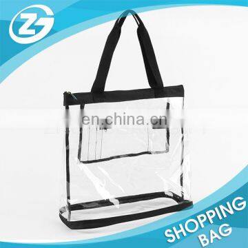 Transparent PVC And With Pocket Shopping Bag photo-2