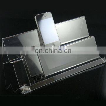 Custom slat wall mounted acrylic cell phone display stand holder