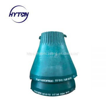 casting parts bowl liner mantle of high manganese steel suit gp300s metso nordberg cone crusher