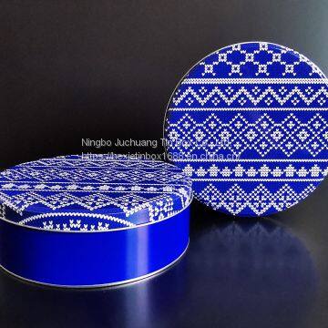 Round flat Tins  Biscuit Cookie / Tea tin can