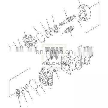 Loader Tandem Pump WA380-3C Pilot Oil Gear Pump 705-55-34180 Transmission Quadruple Pump