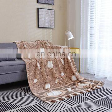 100% Polyester Printed Flannel Fleece Blanket
