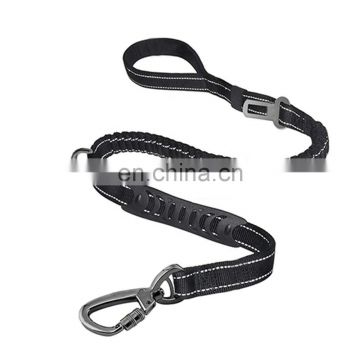 Bungee Dog Leash for Walking Running Training Heavy Duty Dog Leash with Highly Reflective Threads and Buffer