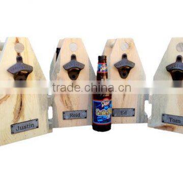 Custom Unpainted Hot Stamp Wooden Beer Carrier,Burn Logo Wood Tote                        
                                                Quality Choice