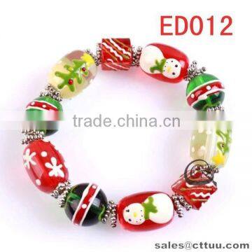 Manual Painted Christmas Bracelet With Many Color photo-2