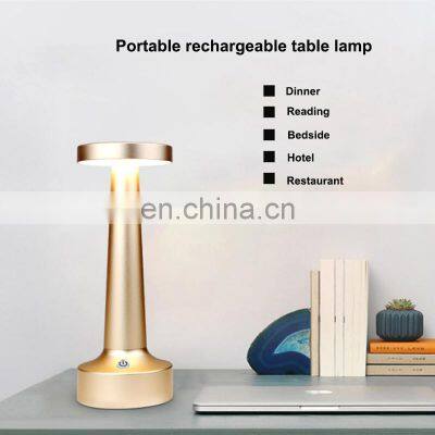 Rechargeable Battery Operated Desk Lamps Office Outdoor Bedroom Aluminium Bedside Lamps photo-5