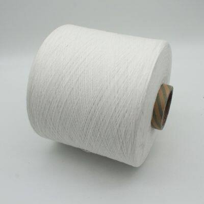 recycled cotton yarn manufacturers supply bleached white ne16/1 open-end spinning 70/30 polyester cotton yarns