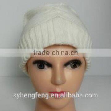 Fashion design knitted jacquard cap