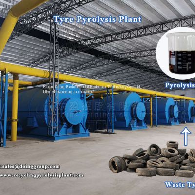 High oil yield waste tire/plastic to fuel oil pyrolysis recycling machine for sale