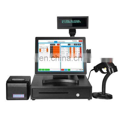 Cashier Machine Waterproof Touch Screen Monitor 15/17 Inch Capacitive Printer Pact Credit Card Pos Systems