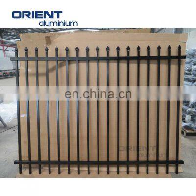 Powder coated aluminium welded tube fence panel design