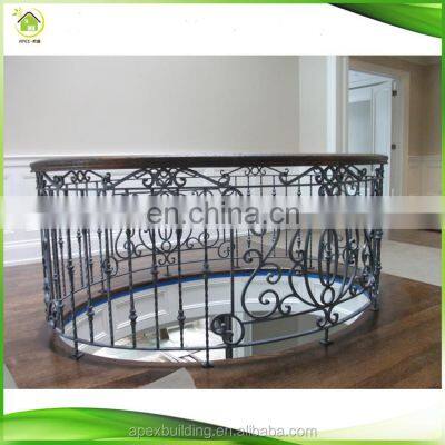 Customized Interior Wrought Iron Staircase Balcony Railings Designs photo-5