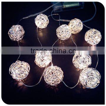 led copper ball light battery powered 3V holiday light