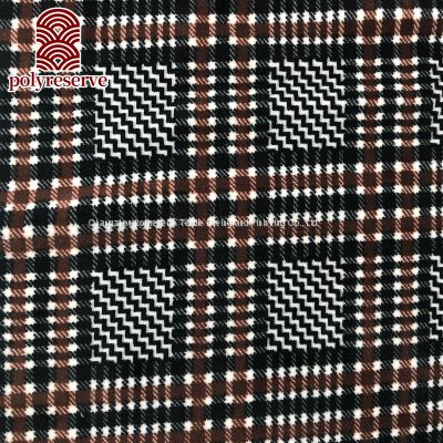 POLYRESERVE On Sale Plaid Design Spandex Super Soft Fleece For Home Textile