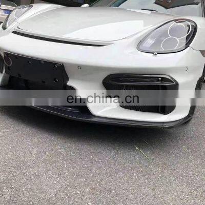 Latest New Design Pur + Carbon Fiber Material GT4 Style Bodykit Front Bumper Rear Diffuser For 2012-2016 Cayman Boxster 981