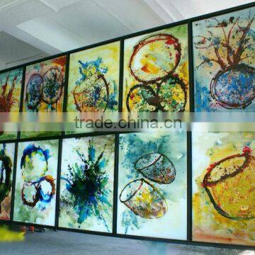 Wall Hanging Abstract Art Glass Mural