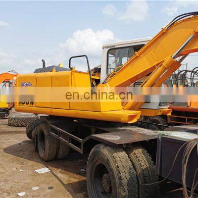 second hand hyundai wheel digger , wheel excavator machine 130wd , 130w hyundai excavator