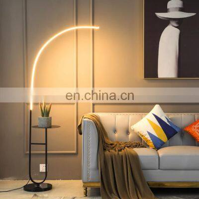 Nordic Minimalist LED Floor Light Bedroom Living Room Atmosphere U Shape Floor Lamp