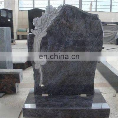 Angel Carving Bahama Blue Granite Tombstones and Monuments photo-5