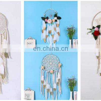 New Design Handmade Dream Catcher Wind Chimes Macrame Home Hanging Craft Gift Big Everlasting Flower Preserved Dream Catcher