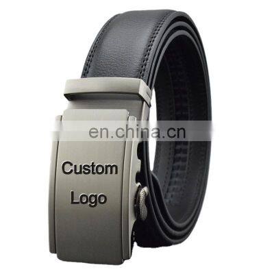 Genuine Leather Belt for Men Automatic Buckle Ratchet Wholesale Customized Flexible Hot Sale OEM ODM