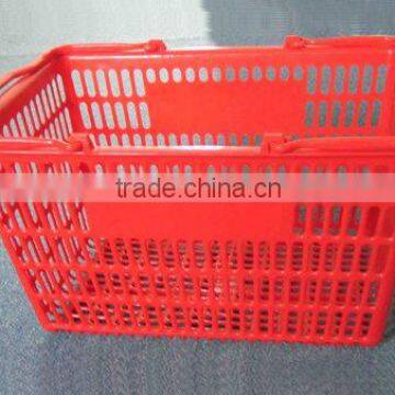 pp material shopping basekt plastic basket with handle