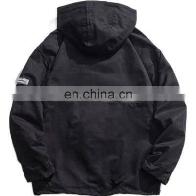 Two Side Pocket Pull Over Fashion Thick Cut and Sew Half Zip up Hoodies photo-4
