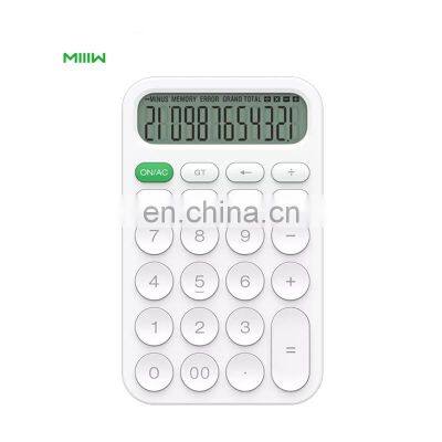 Xiaomi MIIIW calculadora Durable Standard Edition Calculator LED 12 Digit Display Simple Home Office Mini Electronic Calculator