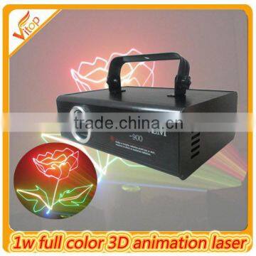 Hot 1w rgbw Full Color Animation Laser Light Dj Disco Laser Lighting for Christmas