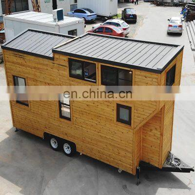 Mobile Trailer Home Modular Wooden Chalet Prefabricated Cabins On Wheels Container Tiny Houses With Cheap Price