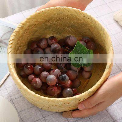 Handwoven Bamboo Storage Basket For Fuit and Toy Wicker Natural photo-4