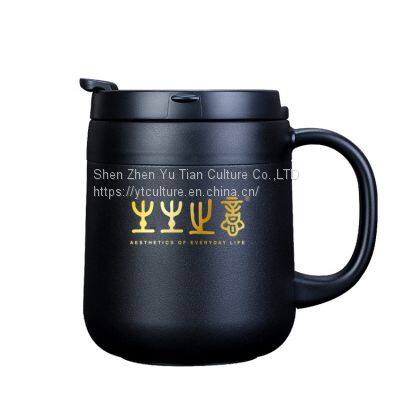 Customized Stainless Steel Insulated Cup 350ml Water Cup With Handle One Dual-use Office Cup Mug photo-2