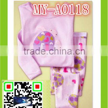 Cute Sea turtle printed cute girls pajamas odm and oem clothing MY-A0118