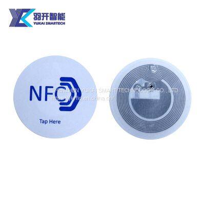 Smart Tag HF RFID 13.56MHz NFC Smallest 16mm round roll wet nfc rfid sticker label