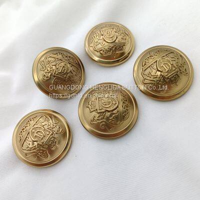 2023 wholesale 23mm  gold  alloy Hand Sewing Button for Clothing