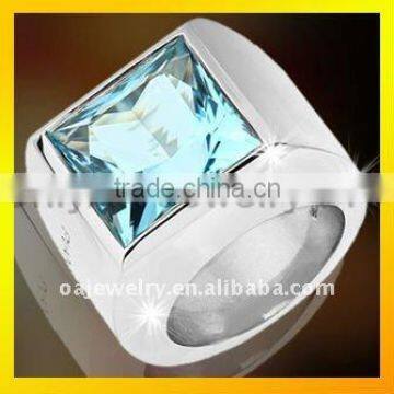 fast delivery cheap fashion jewelry high quality blue stone wedding band ring for men paypal acceptable