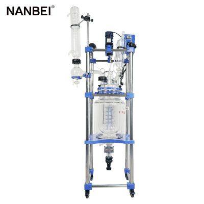 Industrial Chemical 10L Jacketed Glass Reactor Pilot Plant Reactor photo-2