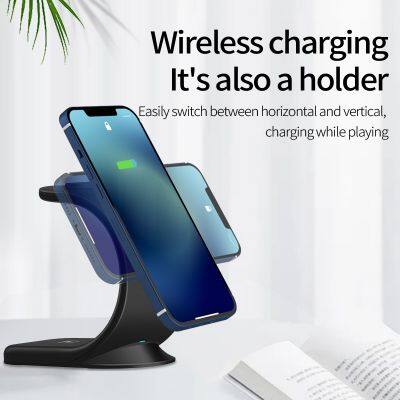Premium 3 In 1 Magnetic Wireless Cable Charger 15W Wireless Charger For Apple Cell Phones photo-6