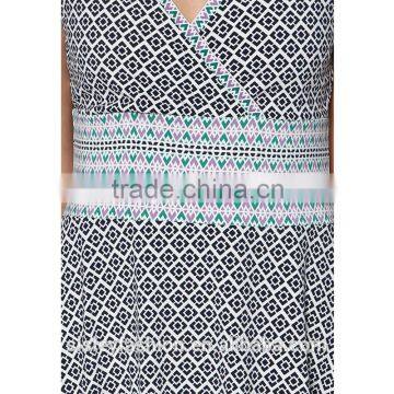 2016 Summer Hotsale V-neck Cotton Dress Design With Cheap Price D275 photo-6