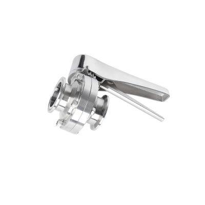 Stainless Steel Silicon/EPDM Seal Weld Clamp Thread Multi Position Handle Butterfly Valve photo-3