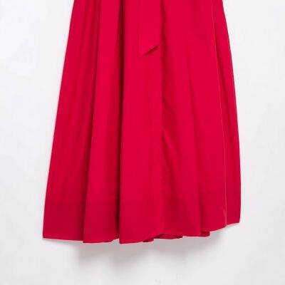 Nuevo estilo de primavera europeo y estadounidense, camisa y falda de estilo diosa con temperamento, cinturón francés para adelgazar photo-5