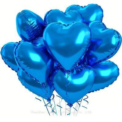 Ma?geschneiderte bedruckte 18-Zoll-Hologrammfolienherzballons für Hochzeiten, Valentinstag und Partydeko